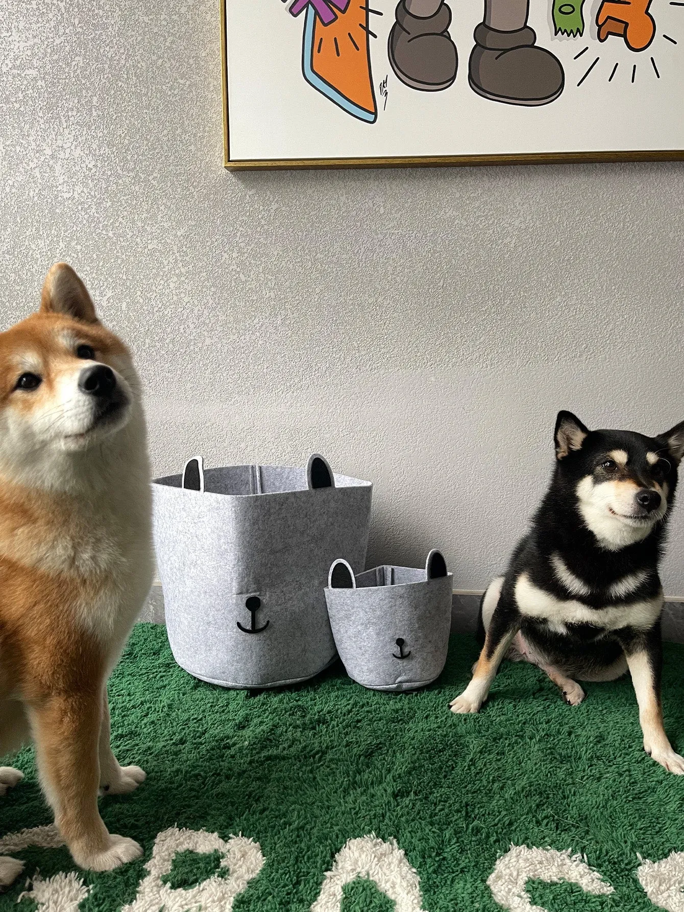 1pc Bell Decor Pet Storage Basket