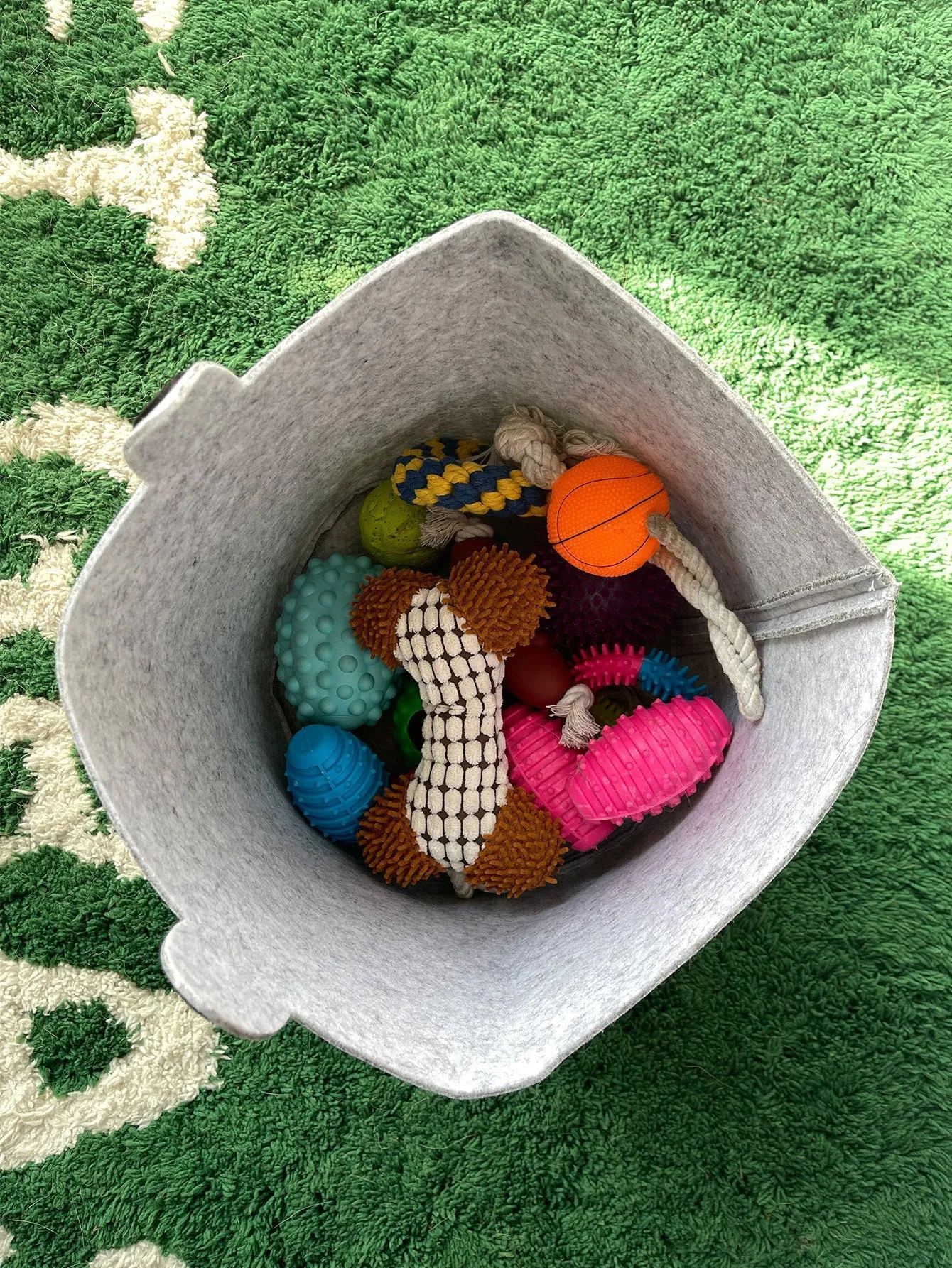 1pc Bell Decor Pet Storage Basket