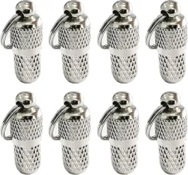 8pcs Pet ID Tube Tags Barrel Tube Collars for Pet Metal ID Collar Tags for Dog Cat Address Name Label Tube Prevent Pet Lost