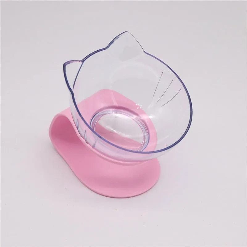 Best Explosive Cat Double Bowl Comfortable Feeding Food Bowl  With Protection