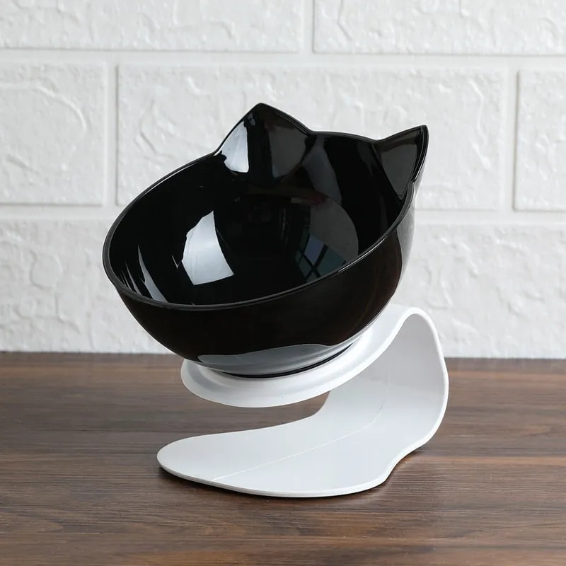Best Explosive Cat Double Bowl Comfortable Feeding Food Bowl  With Protection
