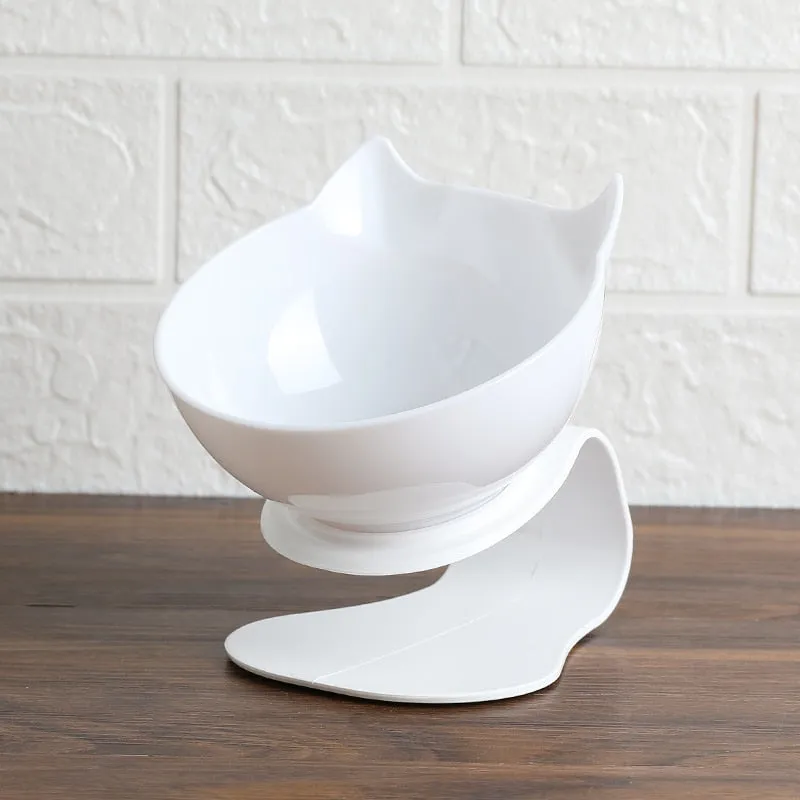 Best Explosive Cat Double Bowl Comfortable Feeding Food Bowl  With Protection