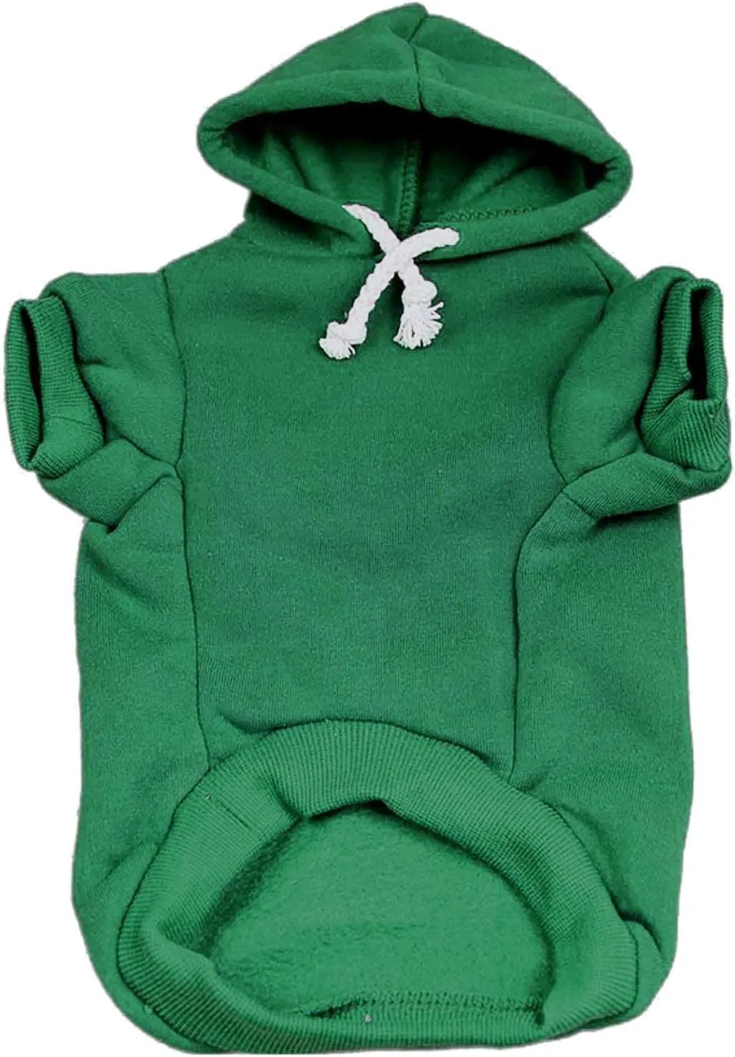 Big Brother Heart Paw Pullover Fleece Lined Dog Hoodie (Green Hooded Sweatshirt)