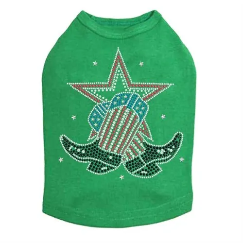 Boots with Star Rhinestone Tank- Many Colors