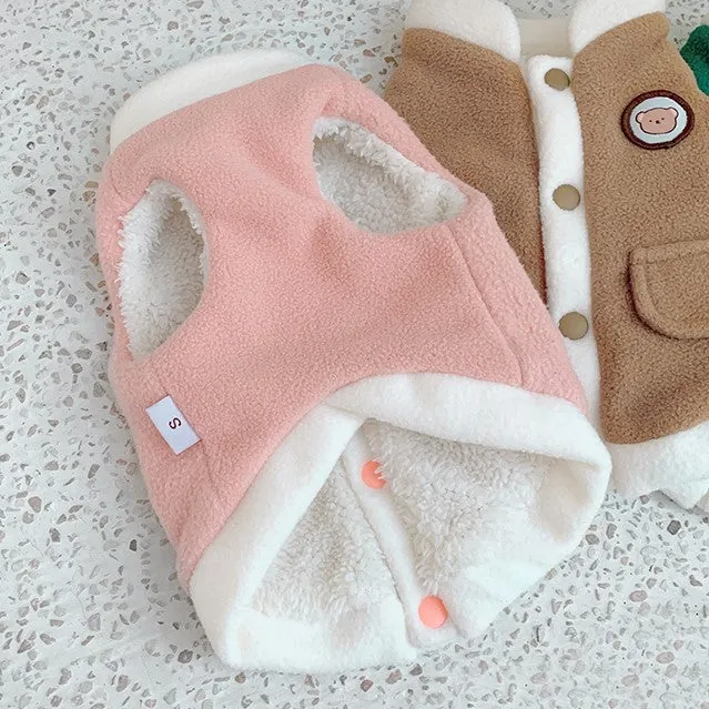 Casual Button Through Pet Jacket Vest