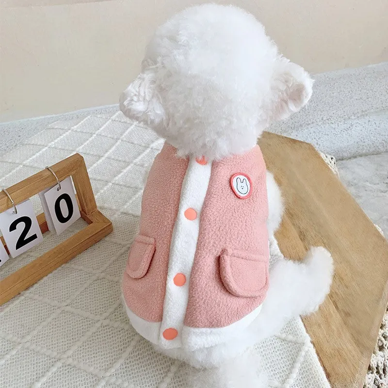 Casual Button Through Pet Jacket Vest
