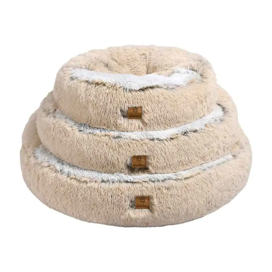 Charlies Pet Cushioned Snookie Hooded Faux Fur Pet Nest Bed