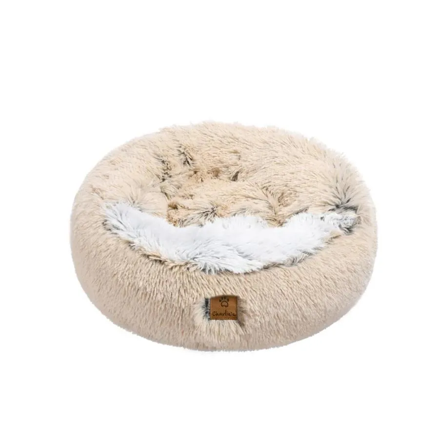 Charlies Pet Cushioned Snookie Hooded Faux Fur Pet Nest Bed