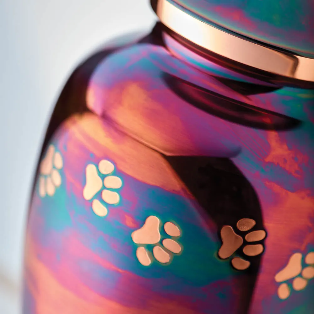 Classic Paw Raku Pet Urn In Extra Small