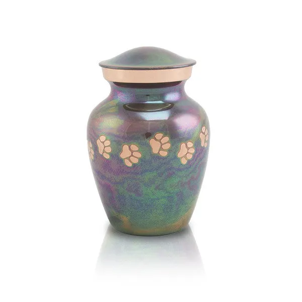 Classic Paw Raku Pet Urn In Extra Small