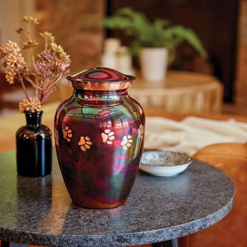 Classic Paw Raku Pet Urn In Extra Small