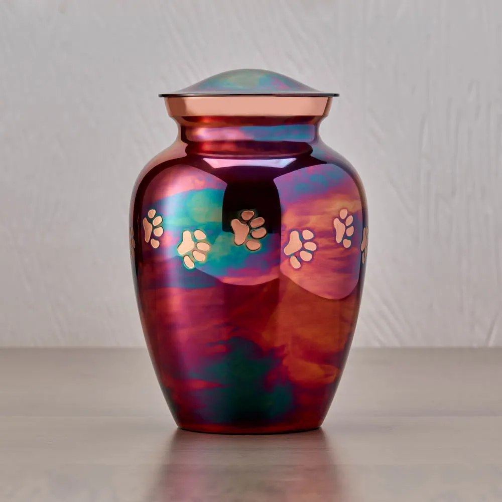 Classic Paw Raku Pet Urn In Extra Small