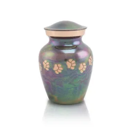 Classic Paw Raku Pet Urn In Extra Small