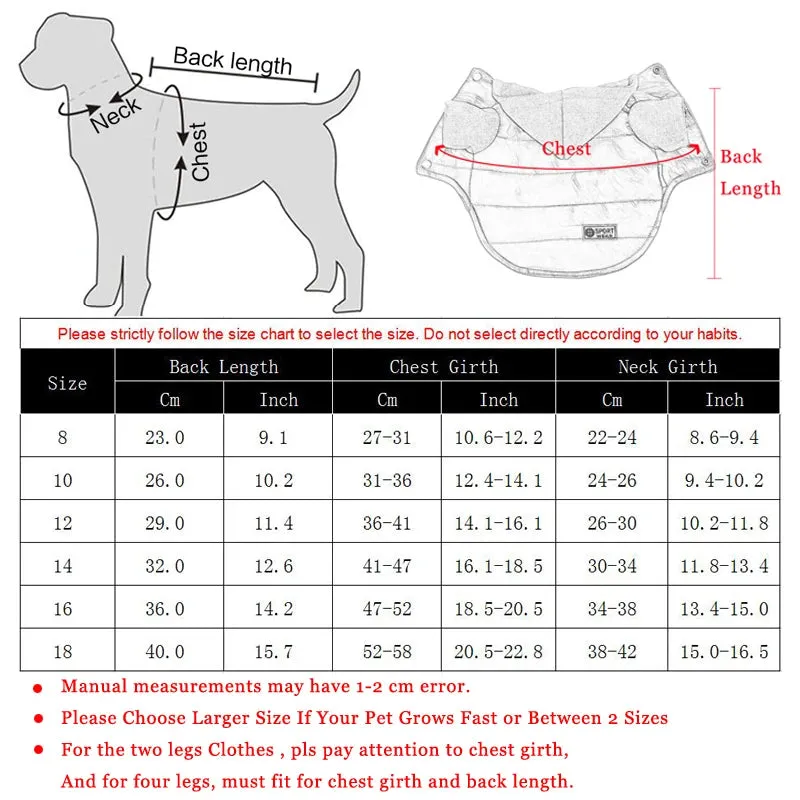 Clothes For Small Dogs Chihuahua Autumn Winter Puppy Pet Dog Jacket Hooded Waterproof Dog Coats Warm Fleece Pet Clothing Outfits