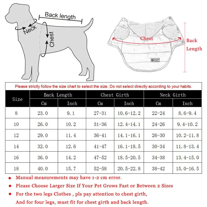 Clothes For Small Dogs Chihuahua Autumn Winter Puppy Pet Dog Jacket Hooded Waterproof Dog Coats Warm Fleece Pet Clothing Outfits