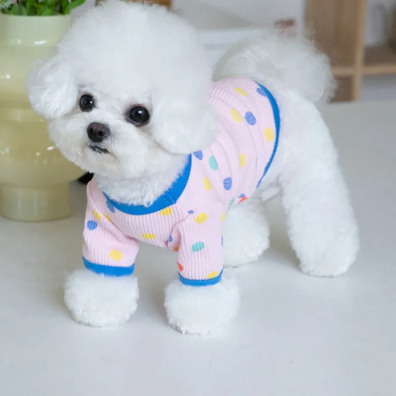 Colorful Dot Print Pet Clothes
