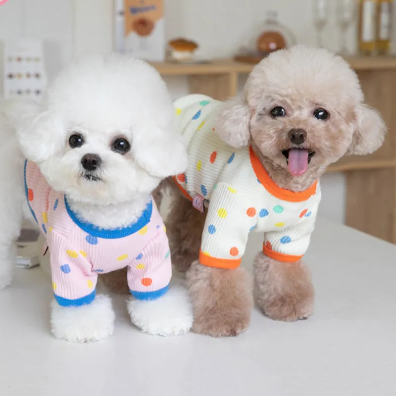 Colorful Dot Print Pet Clothes