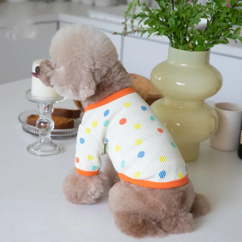 Colorful Dot Print Pet Clothes