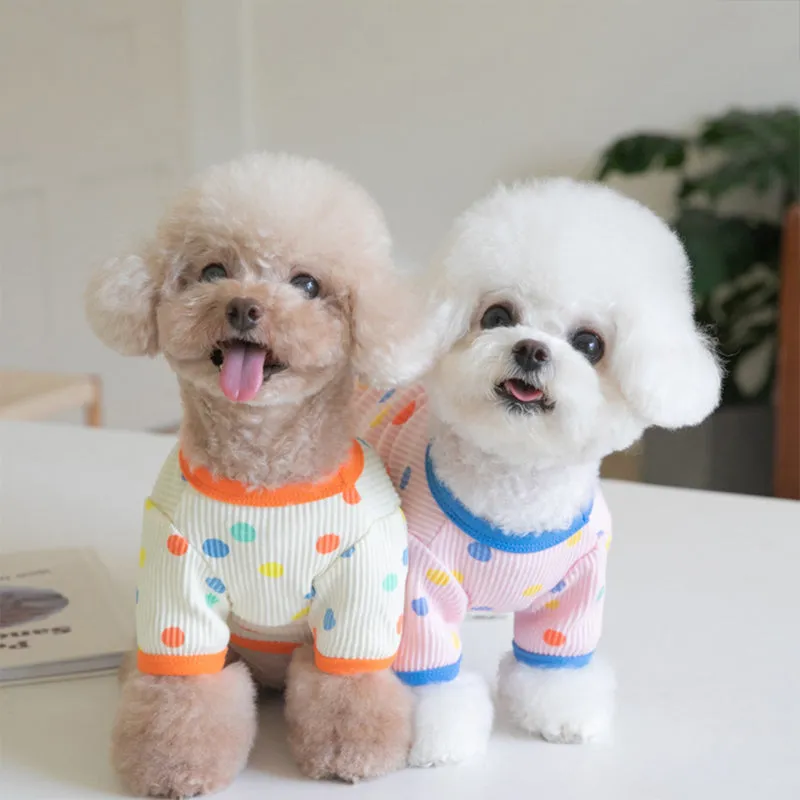 Colorful Dot Print Pet Clothes