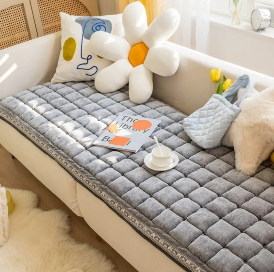 Cozy Cotton Dog Bed Sofa Cover:100% CottonAnti-Slip Pet Blanket Mat for Thicken Warm Dog Pad and Cat Nest | Pet Accessories