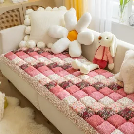 Cozy Cotton Dog Bed Sofa Cover:100% CottonAnti-Slip Pet Blanket Mat for Thicken Warm Dog Pad and Cat Nest | Pet Accessories