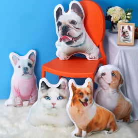 Custom Pet Portrait Face Pillow, Pet Shaped Pillow From Photos, Dog Memorial Personalized Pillow, Best Decor Gift