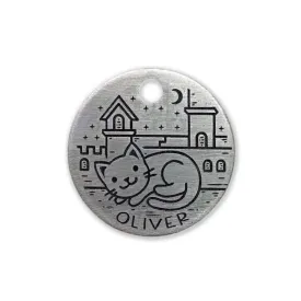 Deeply Engraved Cat Tags - Cat Design