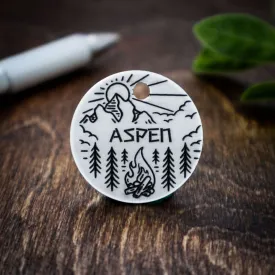 Deeply Engraved Dog Tags - Aspen Mountains Design