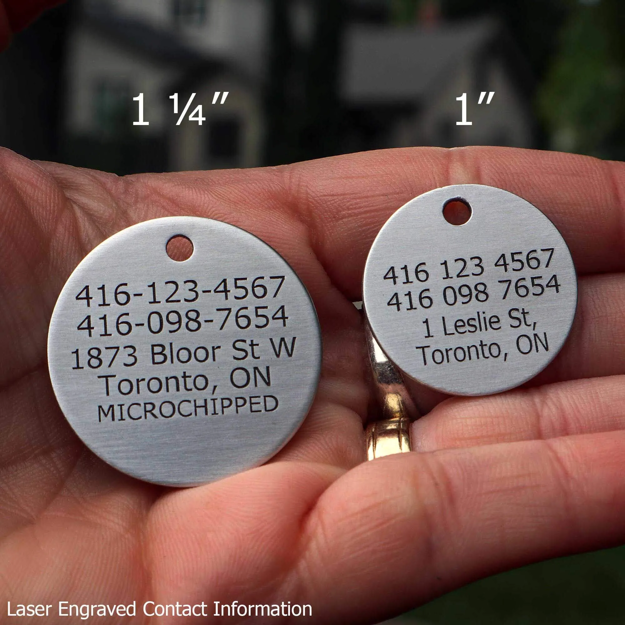 Deeply Engraved Dog Tags - Mountains Design