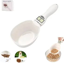 Digital Measuring Spoon 800g-0.1g with LCD Display - Perfect Kitchen Tool for Cooking and Pet Food Serving (1PCS white)