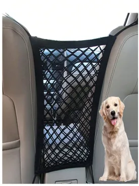 Dog Car Net Barrier Pet Barrier With Auto Safety Mesh Organizer Baby Stretchable Storage Bag Universal