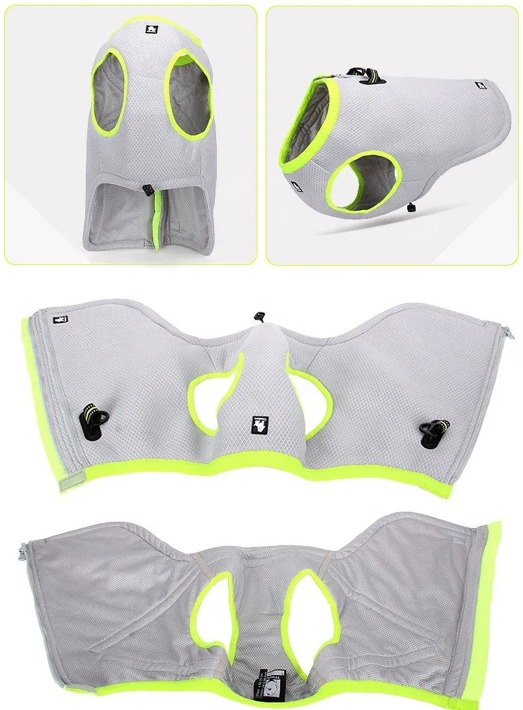 Dog Cooling Reflective Vest & Harness (Green or Orange) by Truelove