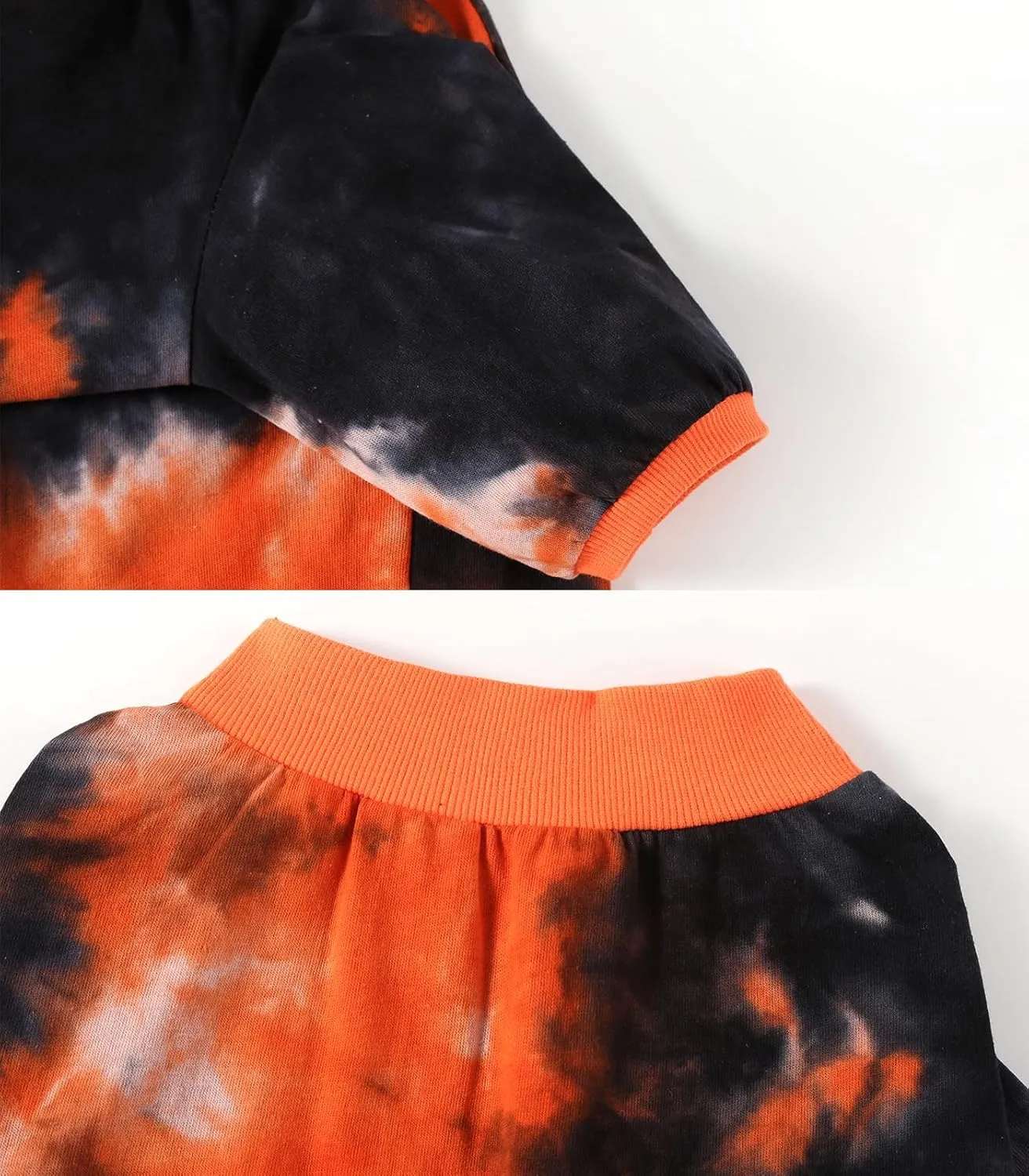 Dog Cotton Colorful Black Orange T-Shirts Soft and Stretchy Dog Shirt Pajamas Pets Clothes for Extra Large Dogs(2XL Black)