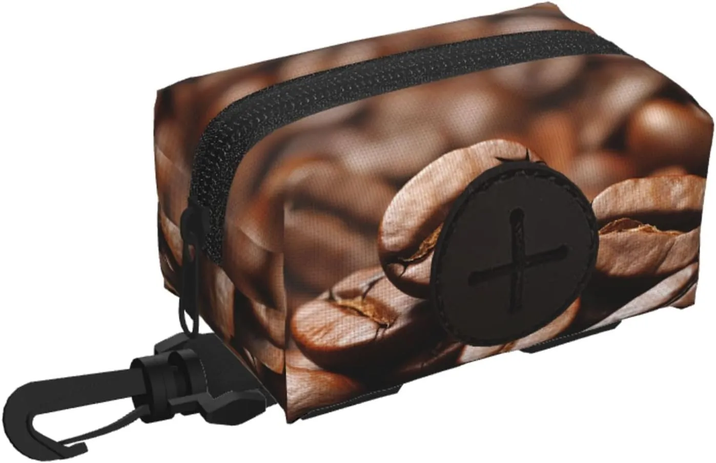 Dog Poop Bag Holder For Leash, Lightweight Dispenser For Pet Waste Bags Coffee Beans Puppy Potty Carrier Small Doggy Zipper Pouch With Carabiner Clip