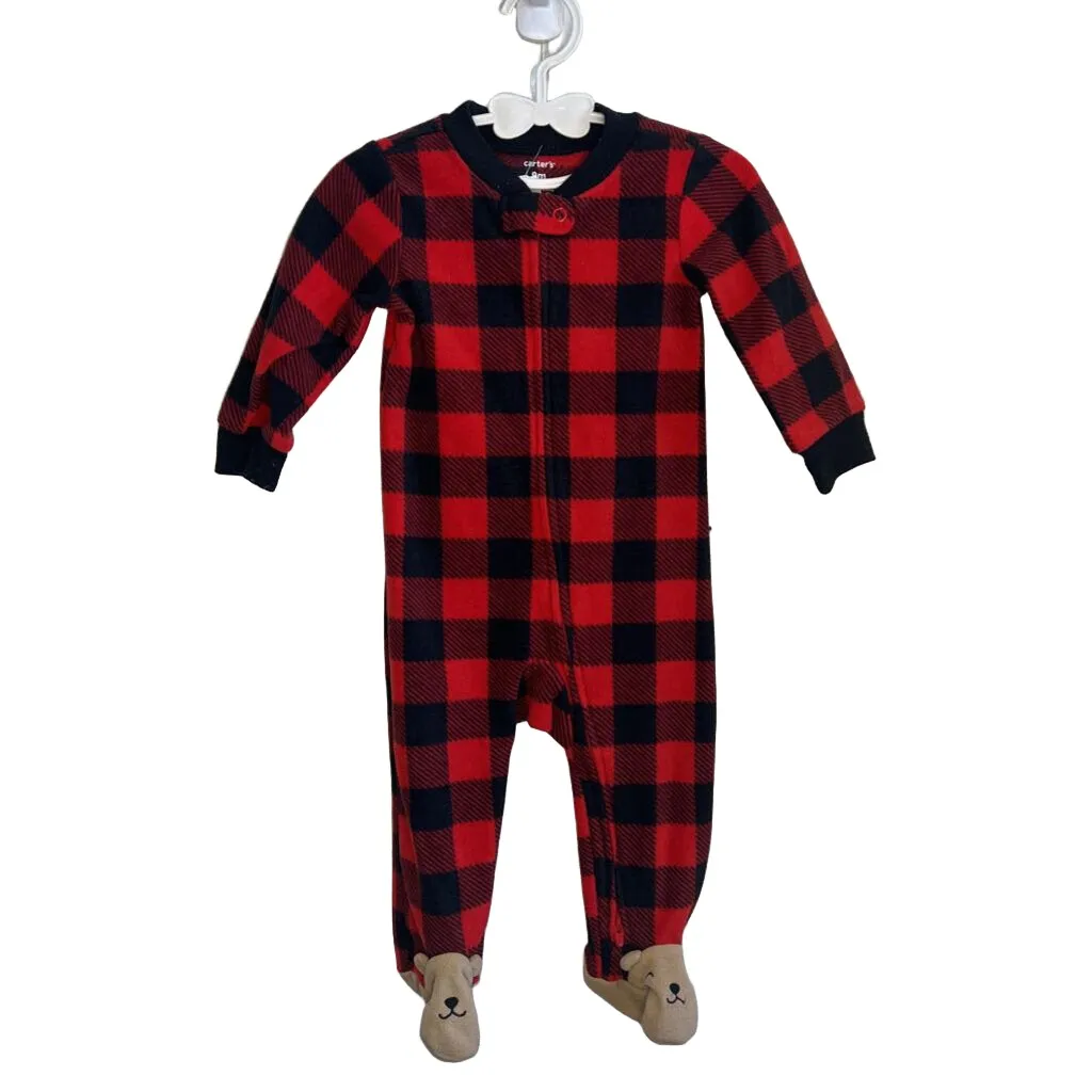 Fleece Onesie PJs - Plaid