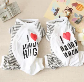 I Heart Mummy and Daddy Pet Pajama