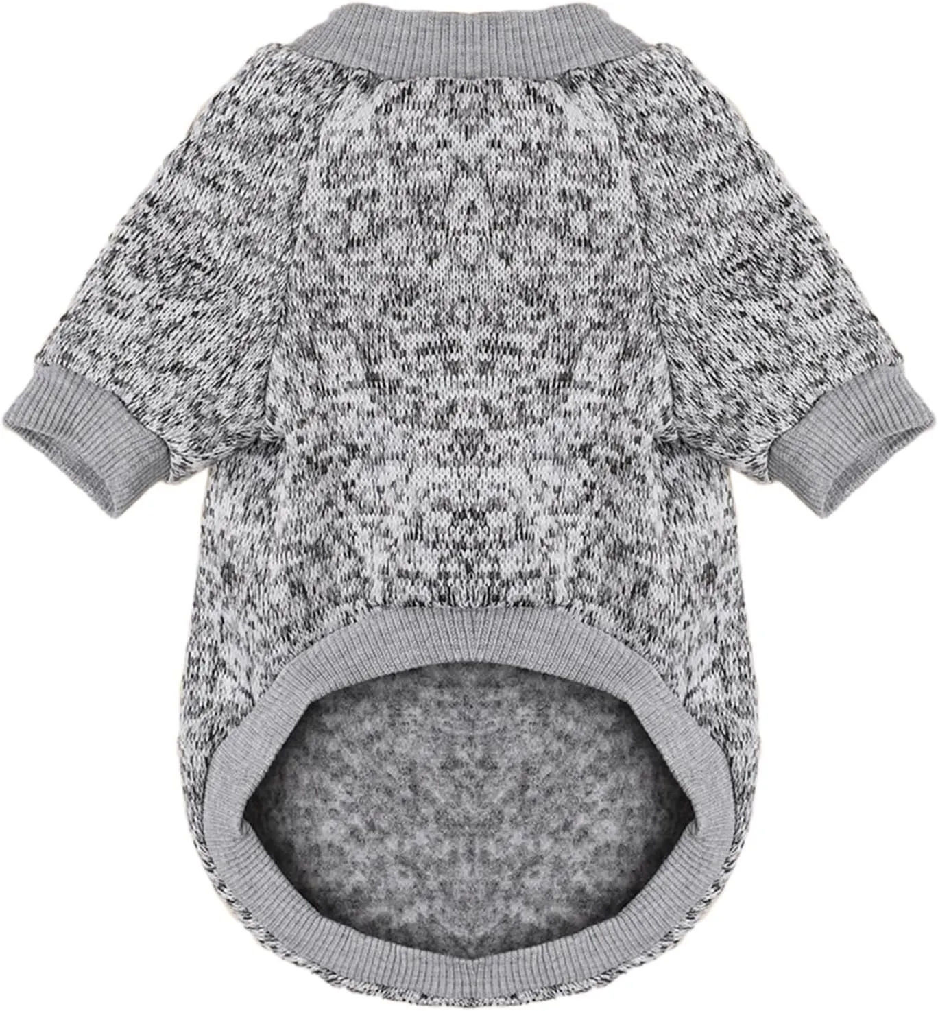 Jecikelon Dog Clothes Dogs Sweater Soft Puppies Clothing Winter Puppy Sweaters Warm Outfit for Dogs Small XXS XS Cat Apparel (Grey, M)