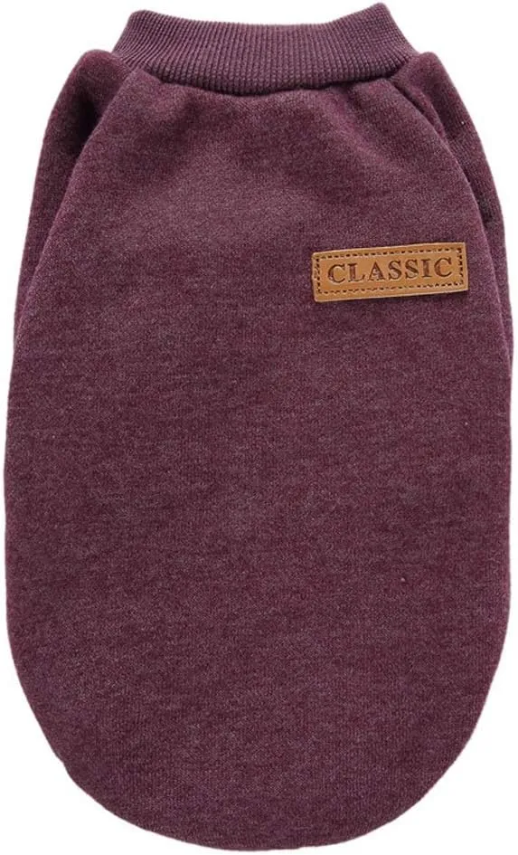 Jecikelon Dog Clothes Dogs Sweater Soft Puppies Clothing Winter Puppy Sweaters Warm Outfit for Dogs Small XXS XS Cat Apparel (Medium, Brown)