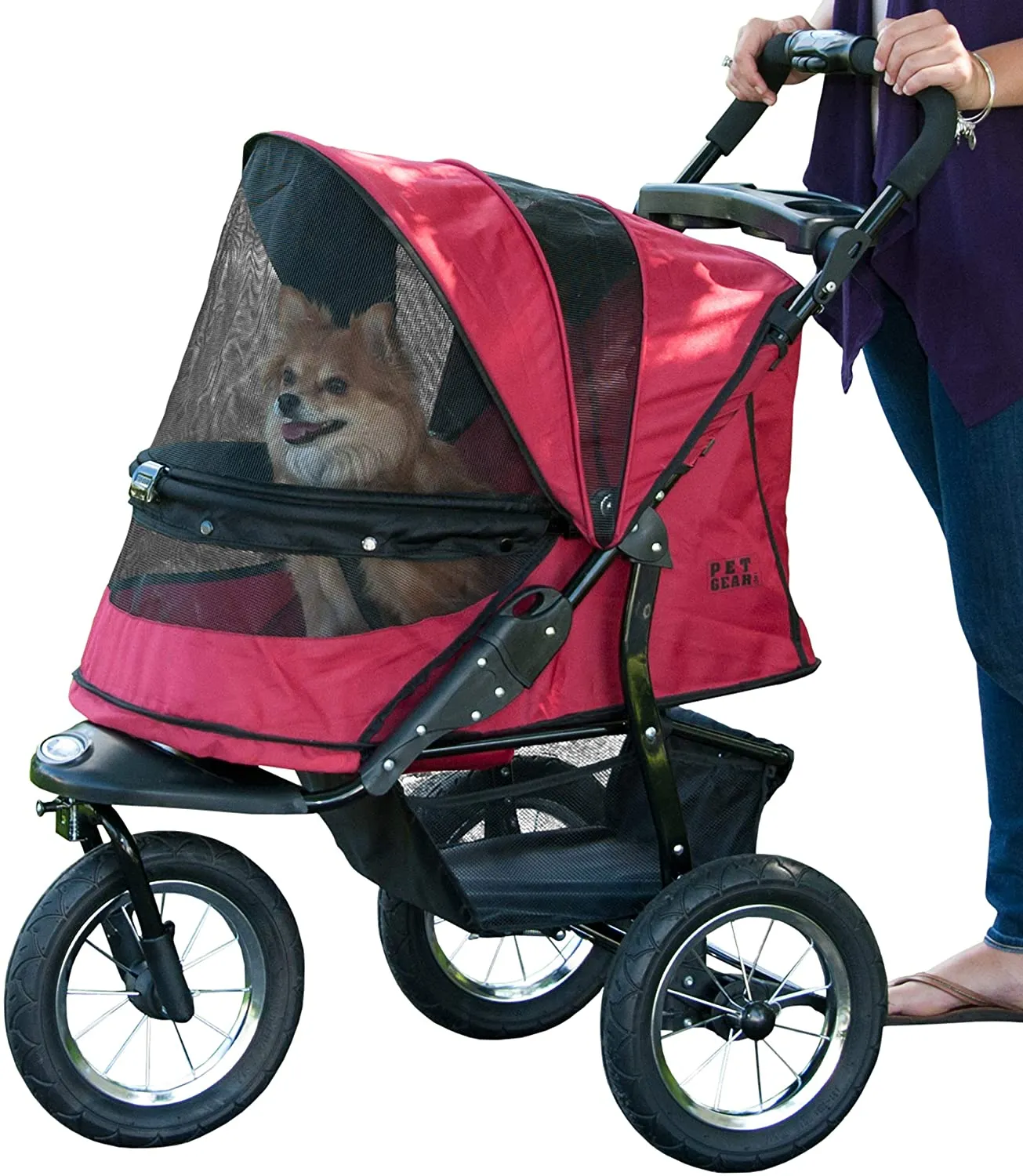 Jogger Pet Stroller - Pet Gear Jogger No-Zip Pet Stroller