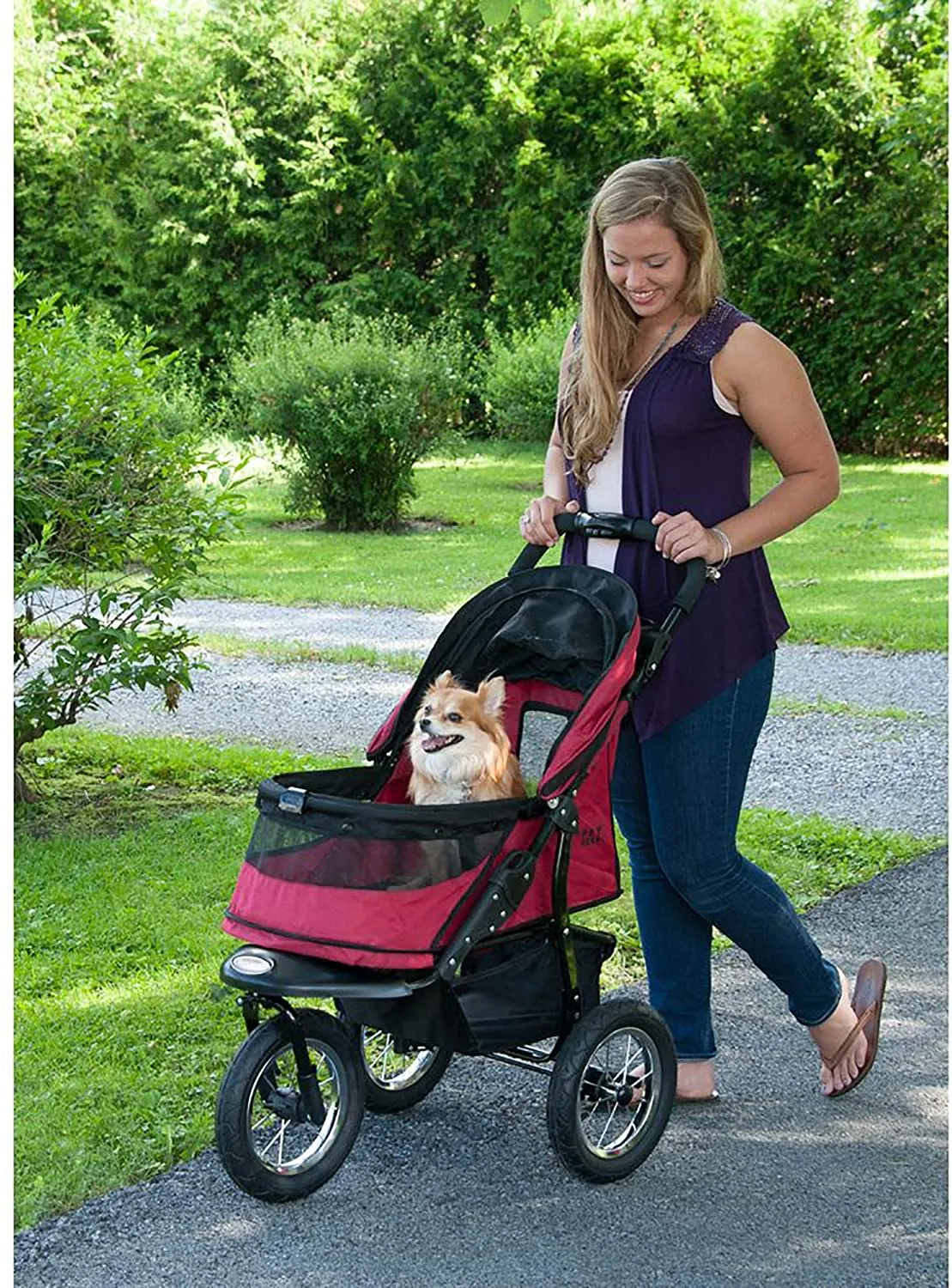 Jogger Pet Stroller - Pet Gear Jogger No-Zip Pet Stroller