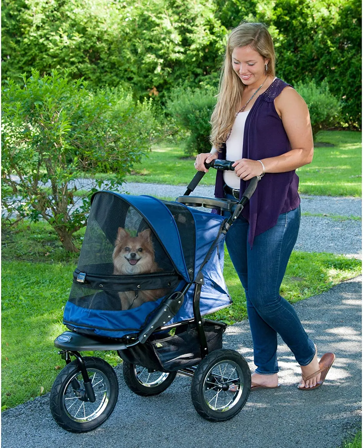 Jogger Pet Stroller - Pet Gear Jogger No-Zip Pet Stroller
