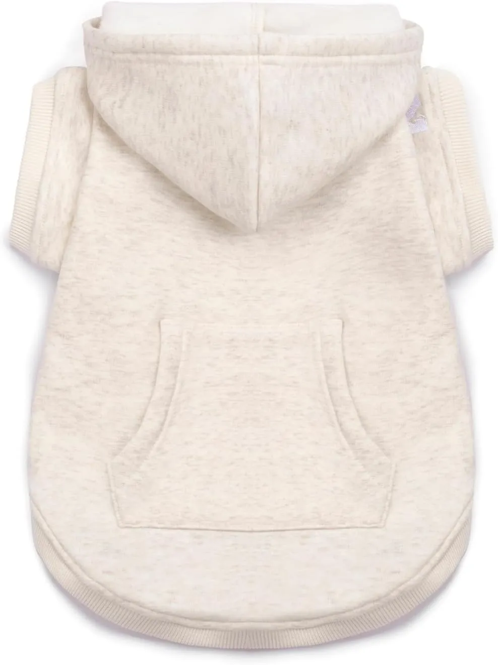 Koneseve Dog Hoodie Fleece, Cat Sweater Warm with Pocket - Soft Clothes for Daily Wear, Basic Hooded Sweatshirts, Winter Coat Clothing, Comfort Tee Shirt Fit for All Breeds Pet - Beige - M