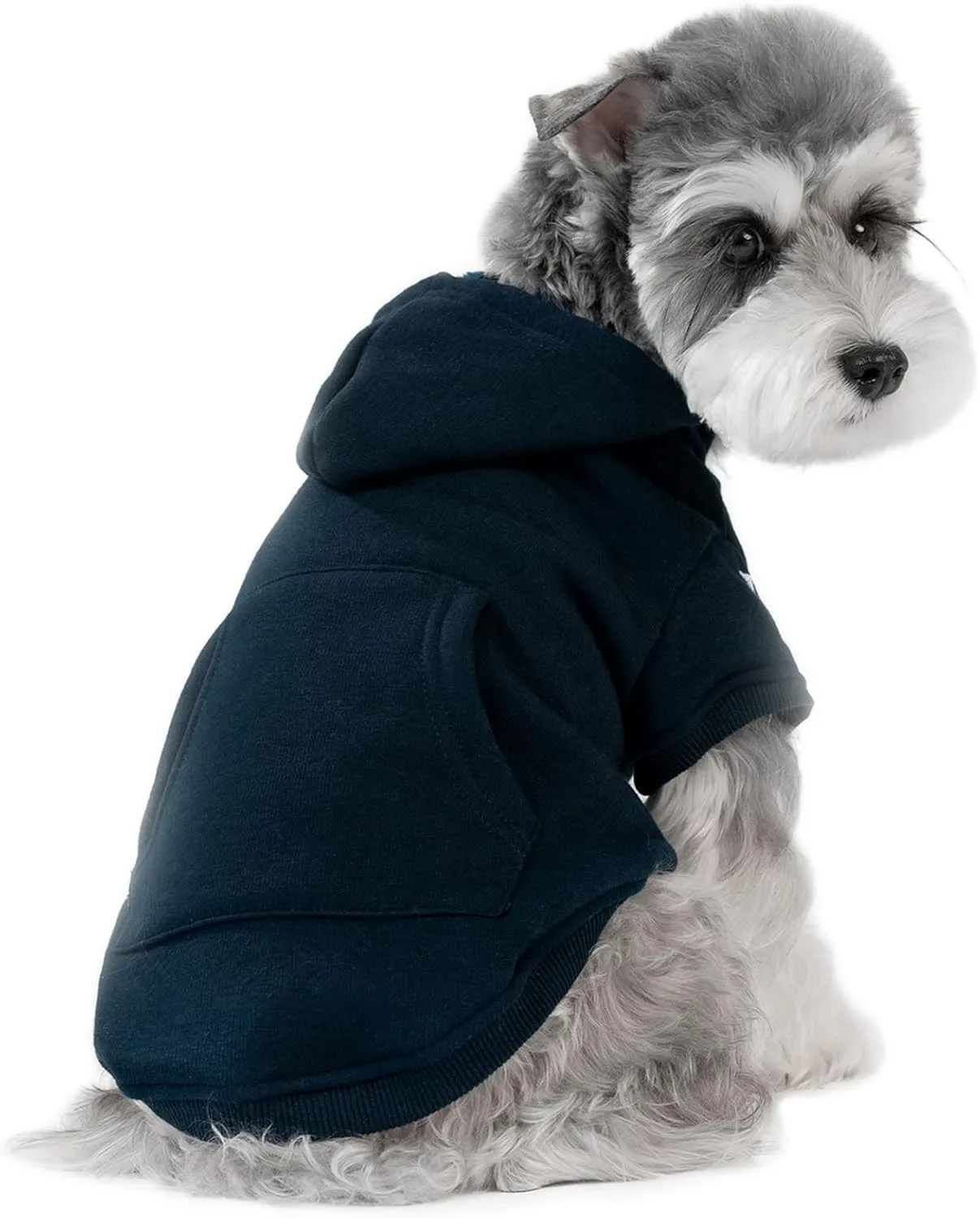 Koneseve Dog Hoodie Fleece Puppy Clothes Warm Sweater with Hat for Small Dogs Cat Hooded Shirt Kitten Pet Basic Hoodies Sweatshirt with Pocket Doggie Soft Winter Coat Apparel (Blue; M)