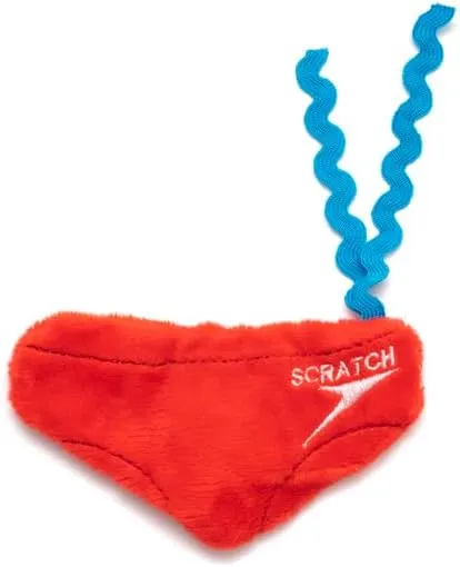 meowbox Swim Suit Bottoms Cat Toy Catnip Plush Swim Trunks Interactive Cat Toy for Indoor Cats  Exclusive Summer Beach-Themed Toy