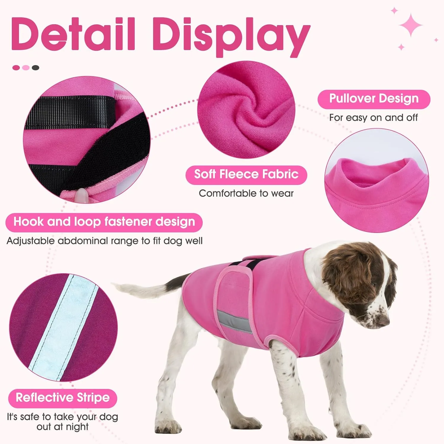 Nanaki Fleece Dog Vest - Soft Dog Sweater Jacket, Adjustable Pullover for Cold Winter & Fall