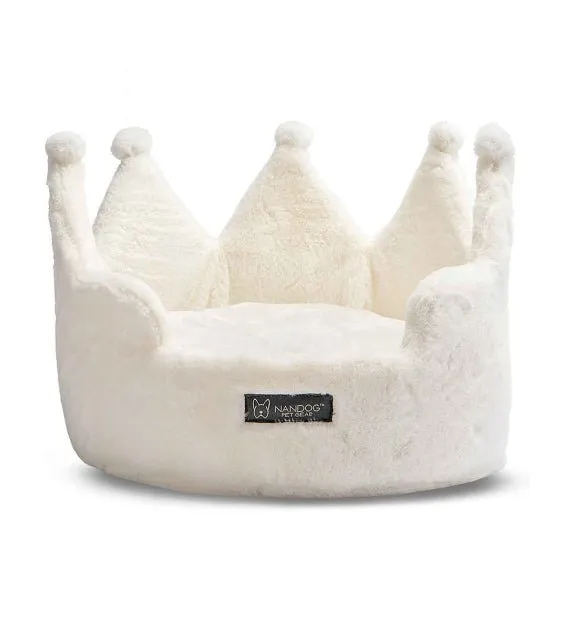 Nandog Pet Gear Cloud Crown Bed (Ivory) for Dogs and Cats