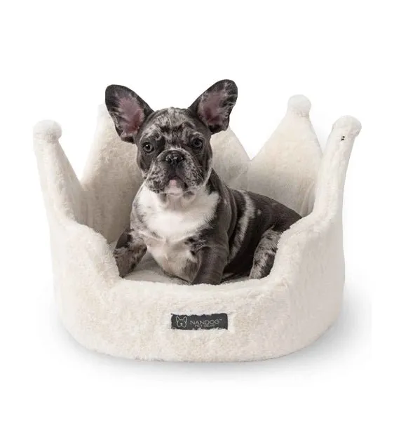 Nandog Pet Gear Cloud Crown Bed (Ivory) for Dogs and Cats