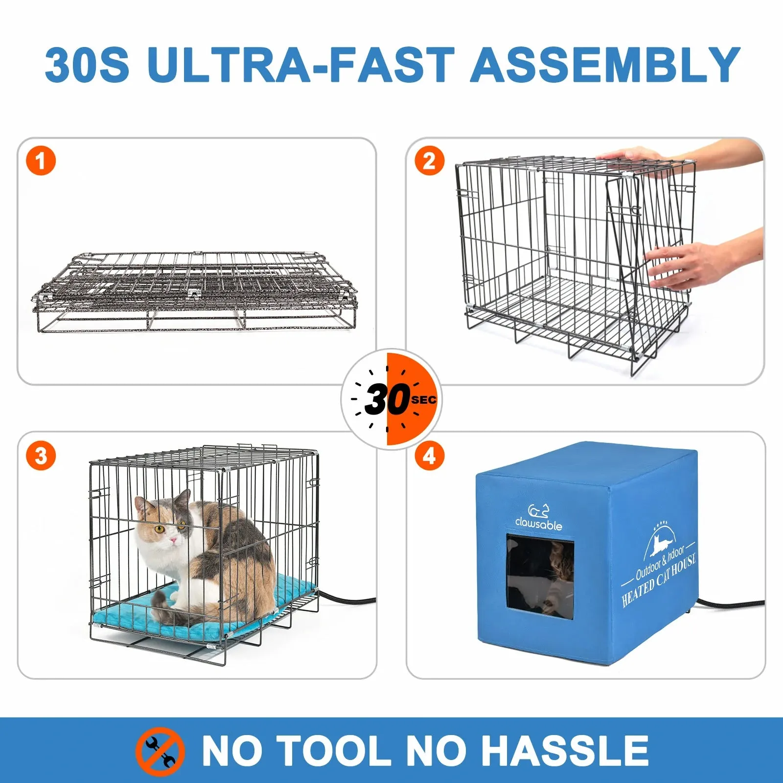 Outdoor Heated Cat Cage Large