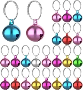 Outus 24 Sets of Cat Bells for Cat and Dog Collar Loud Pendant Pet Bell Pet Pendant Accessories (Mixed Color)