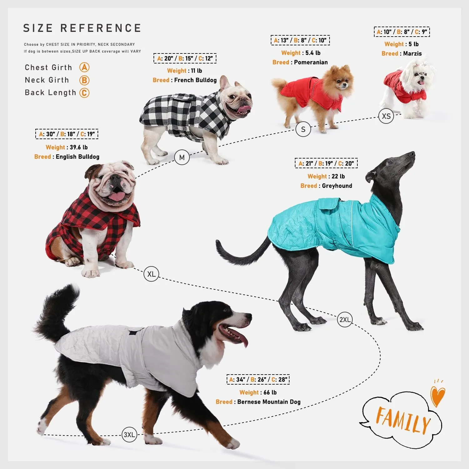 PAWZ Road Dog Winter Coat with 5 Layers Warm Material, Reversible Dog Clothes with 2 Sides, Dog Jacket Outdoor Water Repellent, (Light Beige Plaid S)